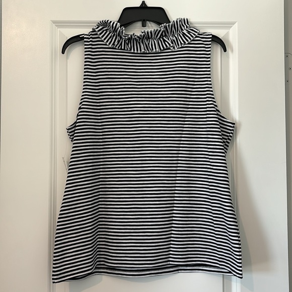 NWT Talbots Striped Ruffle Tank - Picture 5 of 5